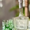 Sterling silver 925 decanter. Chai rượu bằng bạc cổ điển. Chai rượu pha lê khắc hoa văn thủ công . Cổ chai và nắp chai được chế tác thủ công bằng bạc 925