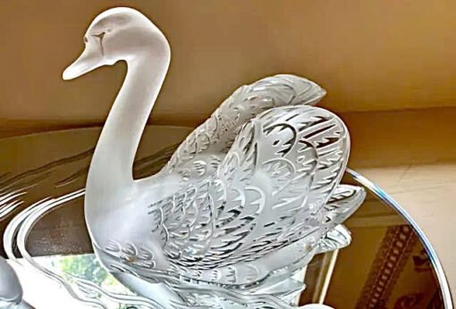 Lalique swan. Made in France 🇫🇷. Cặp đôi Thiên Nga pha lê của Lalique này là một món đồ không thể thiếu với các nhà sưu tập pha lê hiệu.