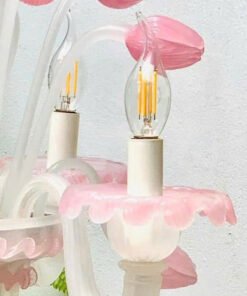 Murano tulip lamp. Made in Italy 🇮🇹 Một cây đèn bàn thủy tinh màu đẹp quyến rũ phiên bản hoa tulip màu hồng- bản hiếm của Murano - Ý .