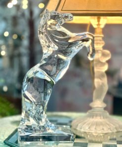 Daum horse crystal. Made in France 🇫🇷 Tượng chú ngựa phi nước đại pha lê trong suốt của Daum.