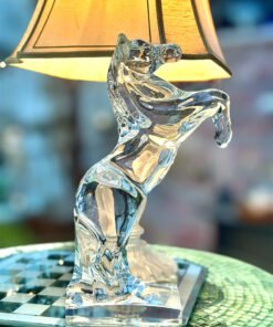 Daum horse crystal. Made in France 🇫🇷 Tượng chú ngựa phi nước đại pha lê trong suốt của Daum.